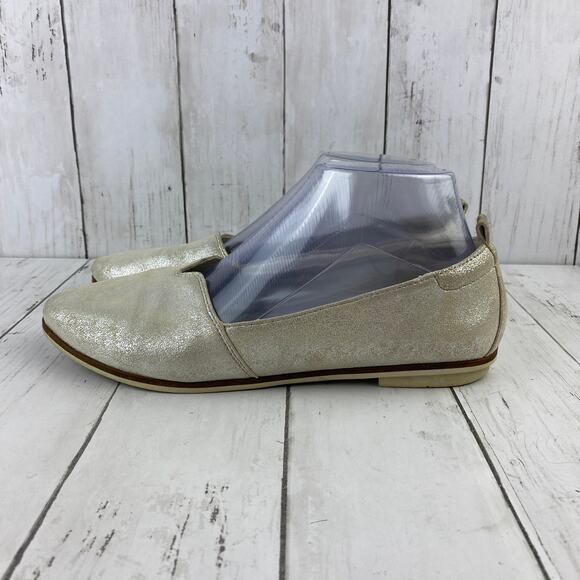 Bussola Metal Washed Vapor Cannes Canta Slip On Flats Size 7.5 EU 38 - Picture 4 of 16